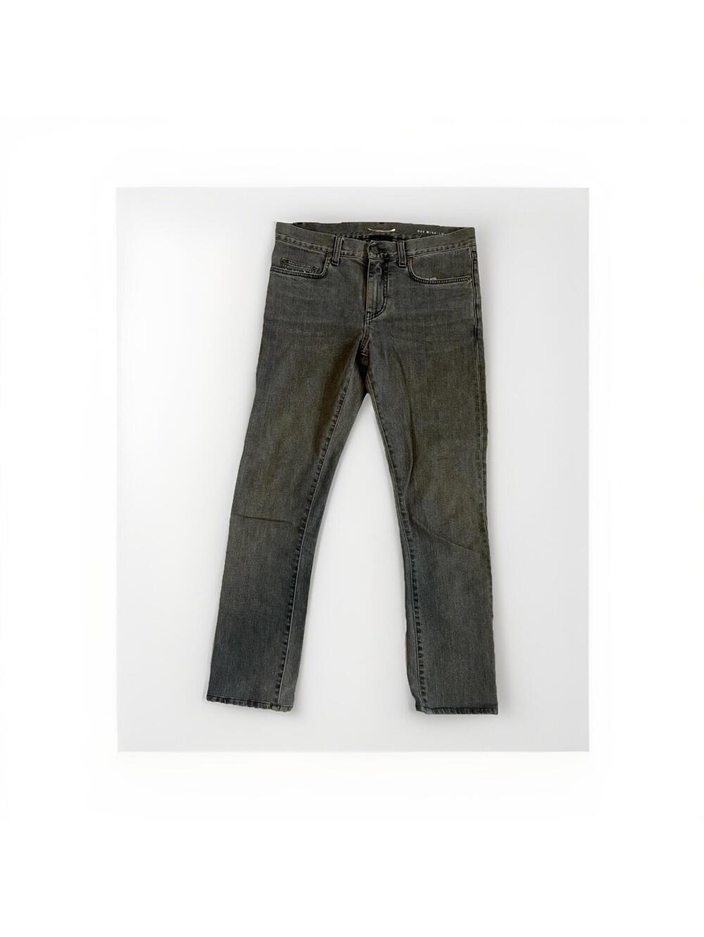 YSL Saint Laurent Woman’s Slim Fit Grey Jeans Size 2 Euro 28